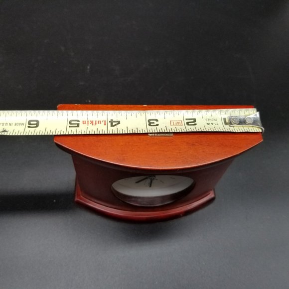 Hampton Quartz Wood Mantle Shelf Clock Time Medium Brown 4.50" WORKS - Picture 11 of 12